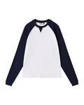 Blue Contrast Waffle Knit