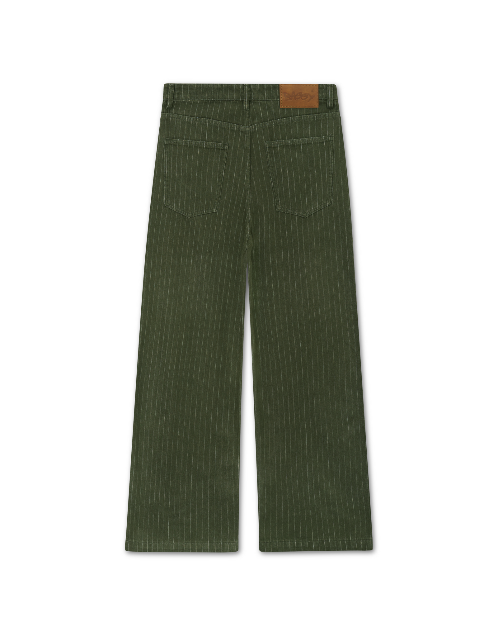 Green Pinstripe Denim