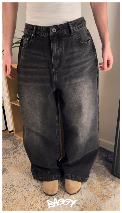 Washed Black Denim