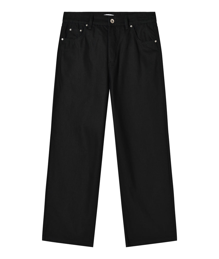 Black Wide-Leg Denim