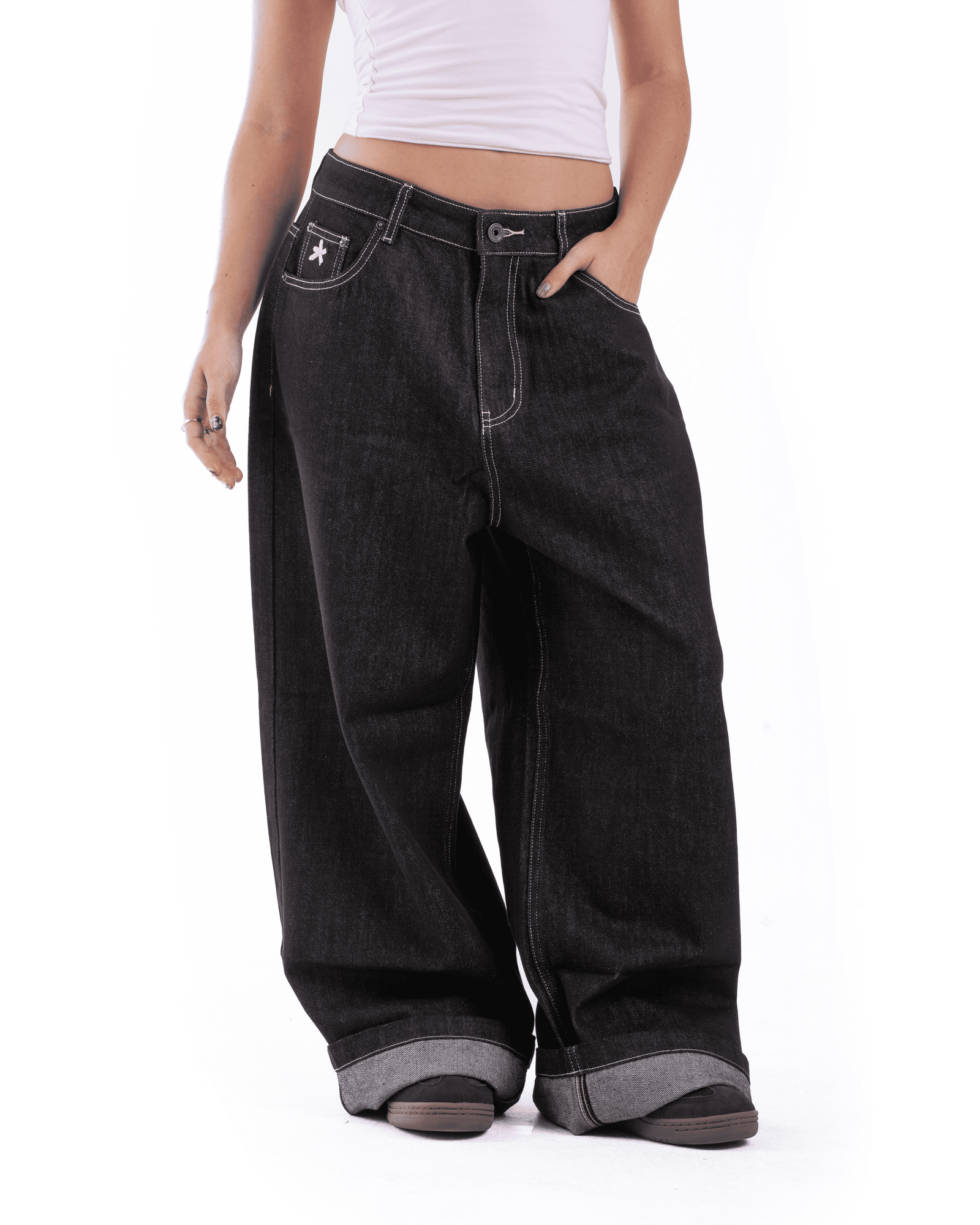 Raw Denim W/ Pink Stitching