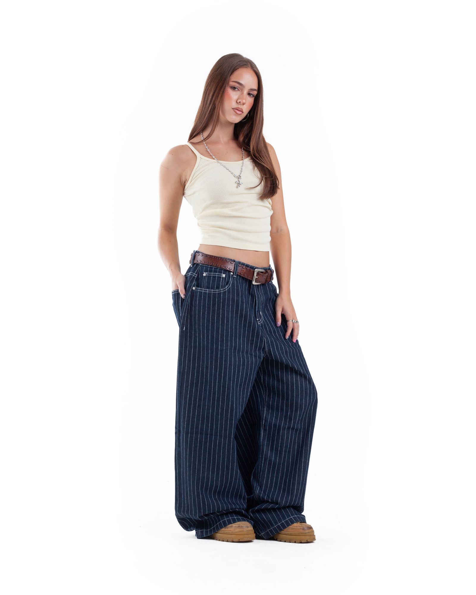 Blue Pintstripe Denim