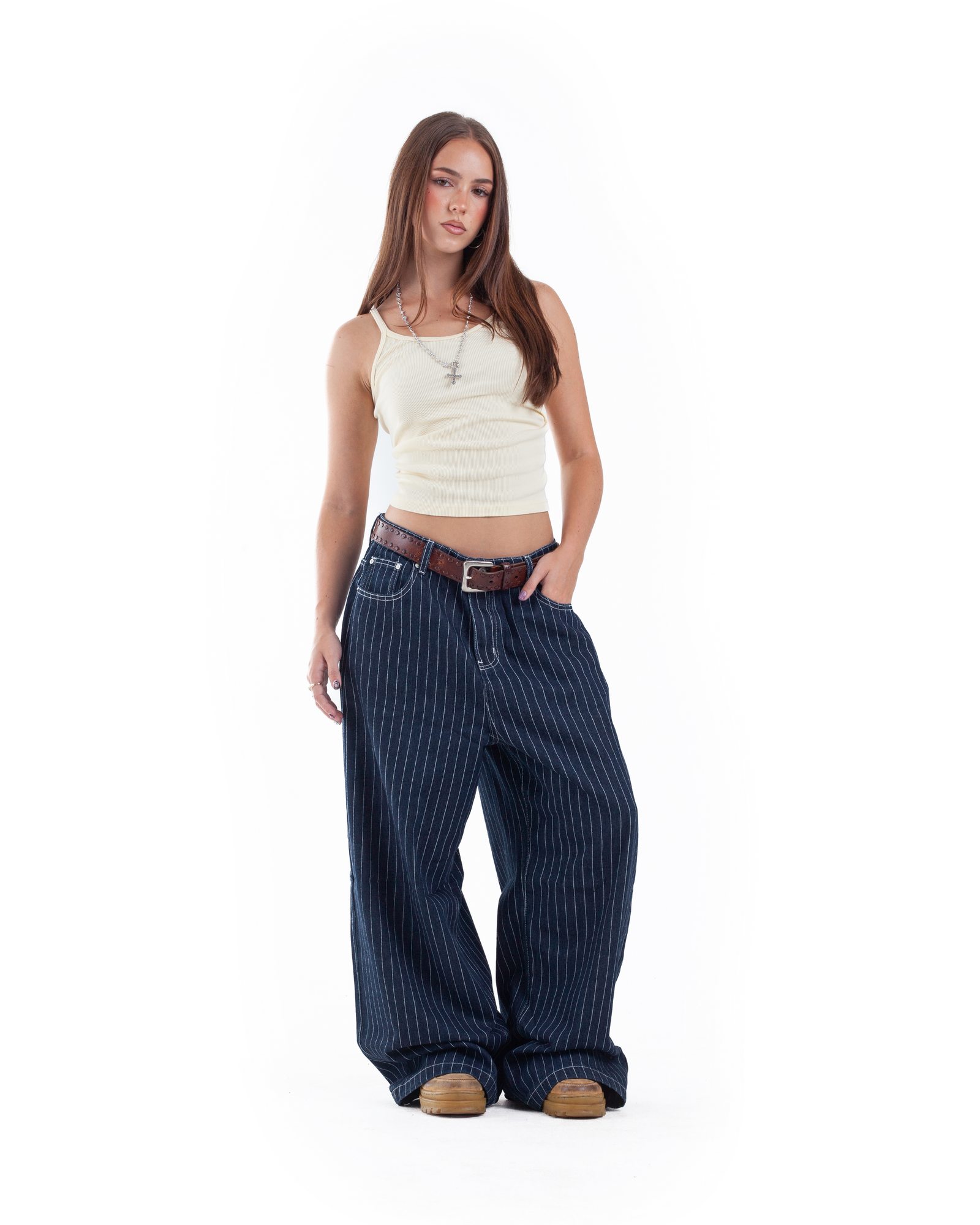 Blue Pintstripe Denim