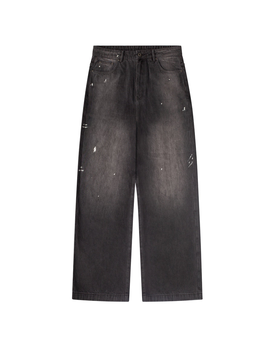 Black Paint Splatter Denim