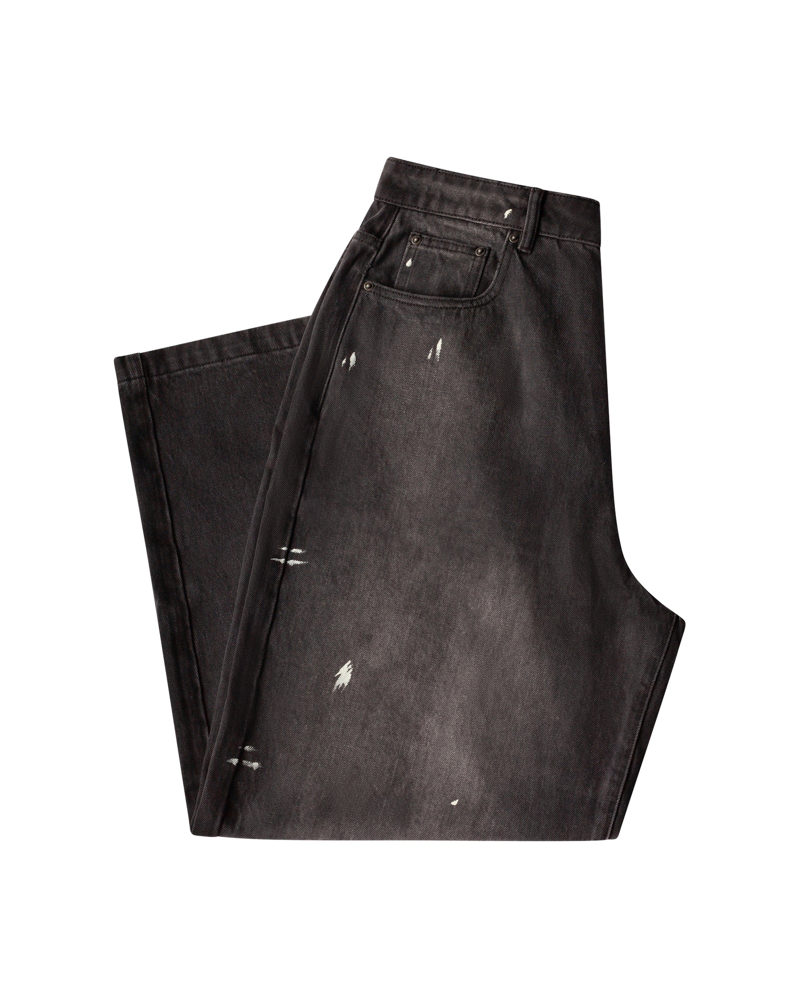 Black Paint Splatter Denim
