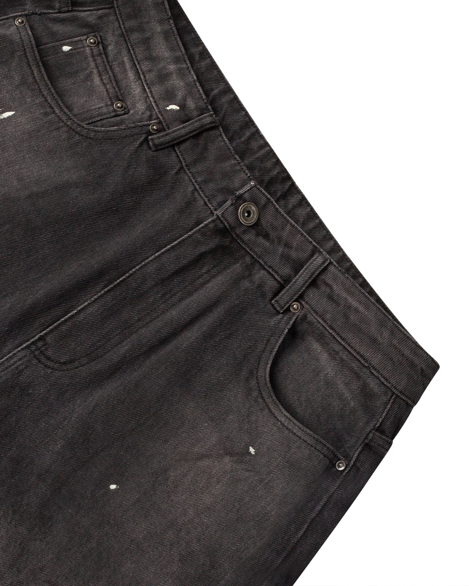 Black Paint Splatter Denim