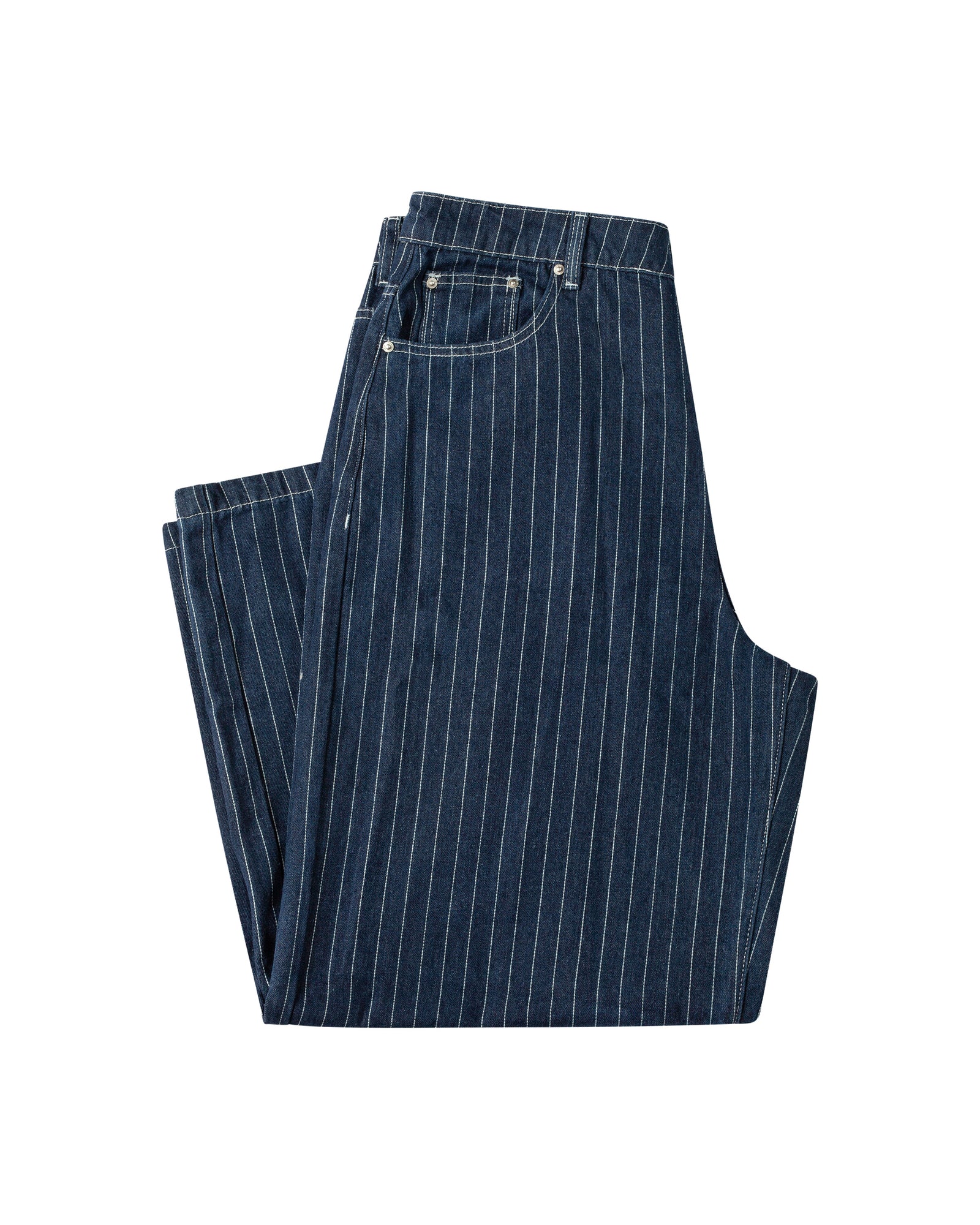 Blue Pintstripe Denim
