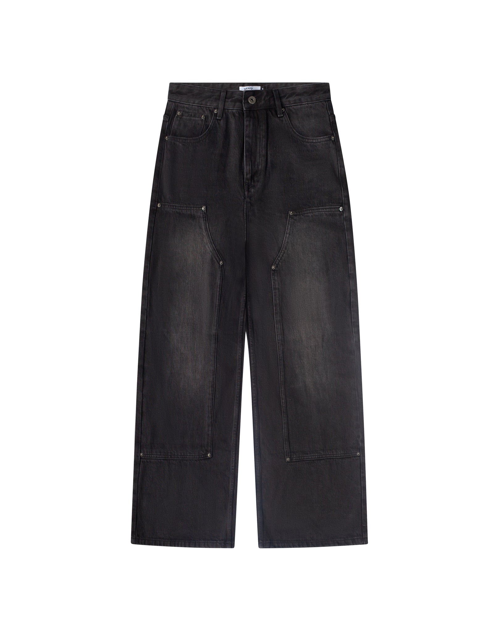 Black Double Knee Denim