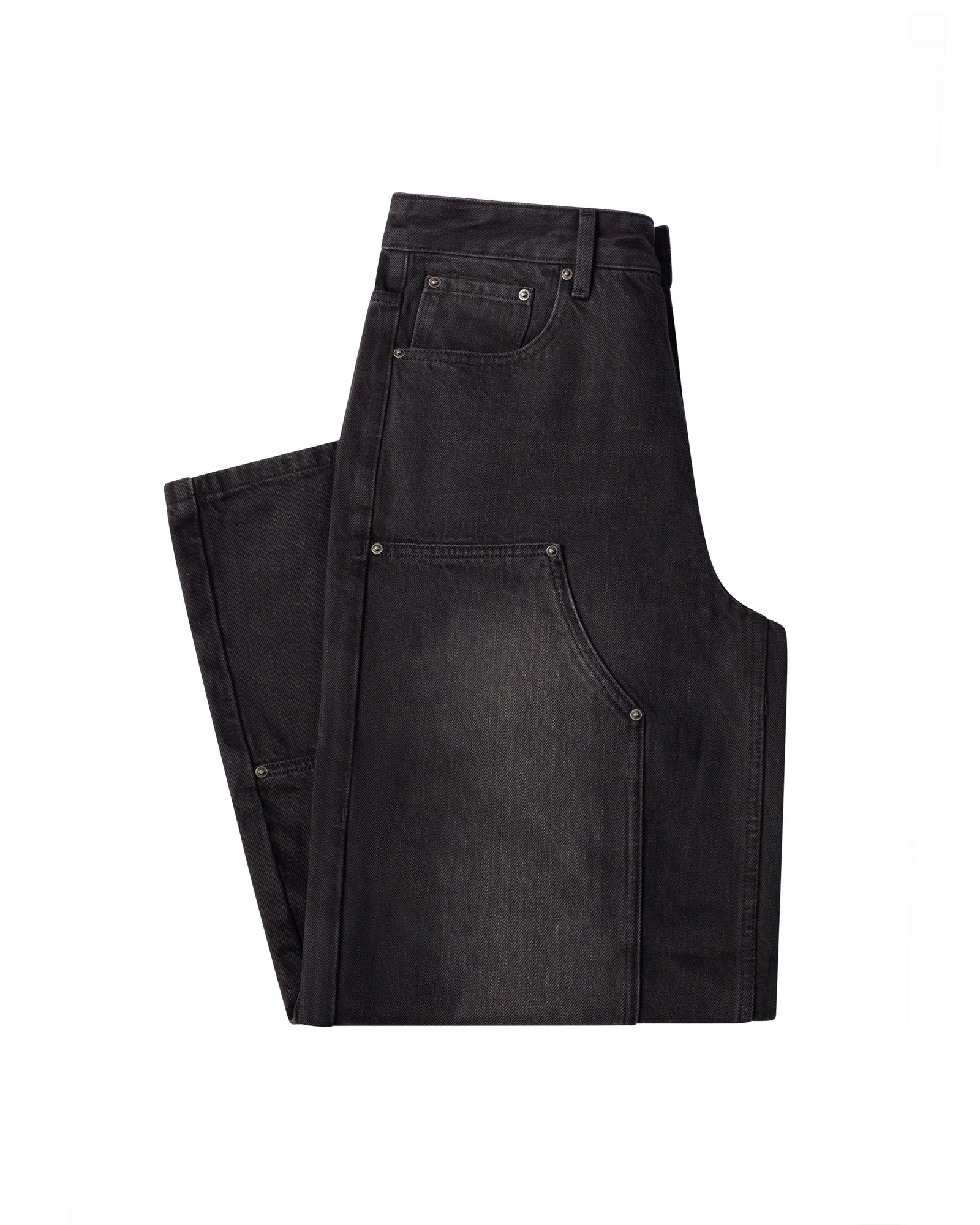 Black Double Knee Denim