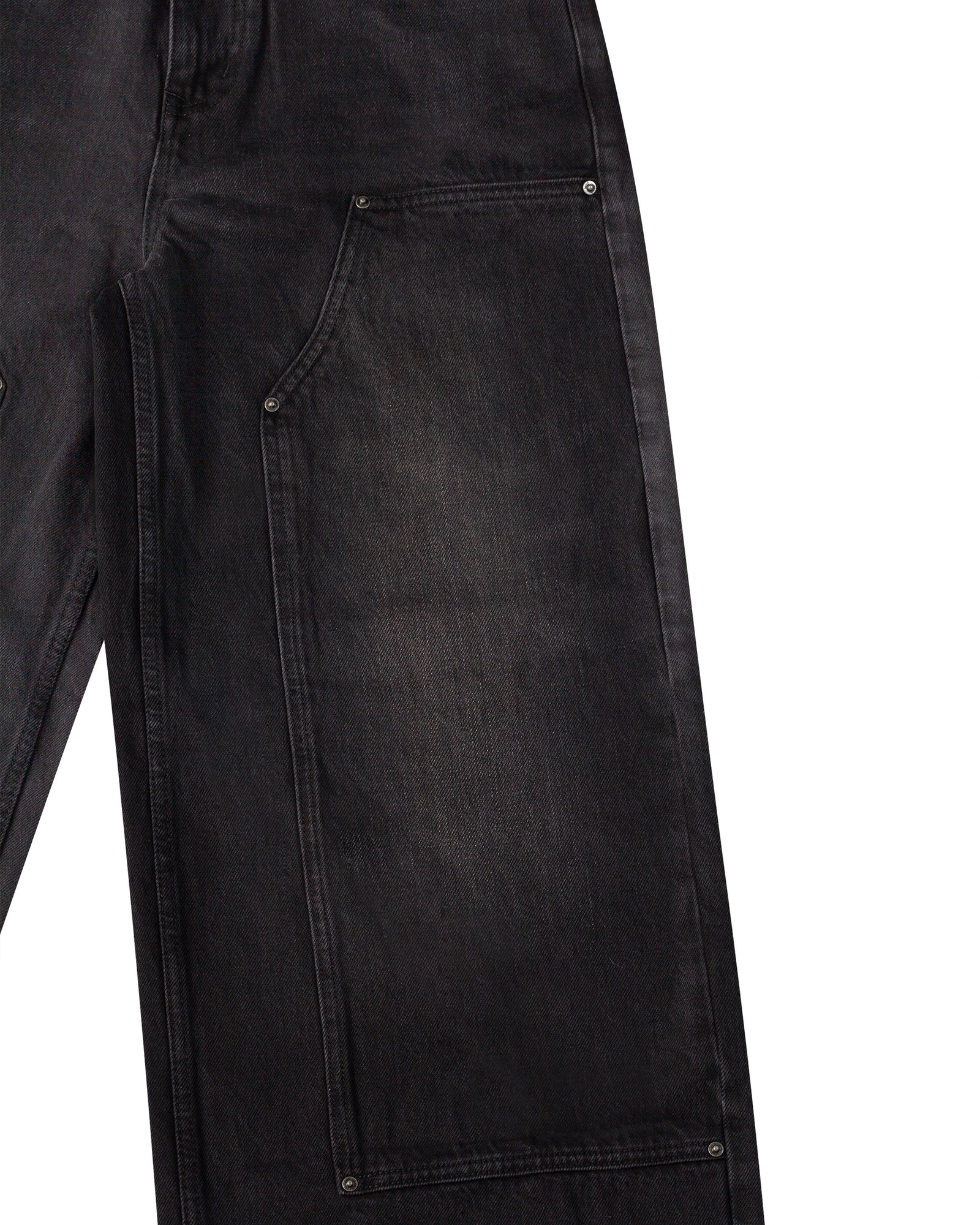 Black Double Knee Denim