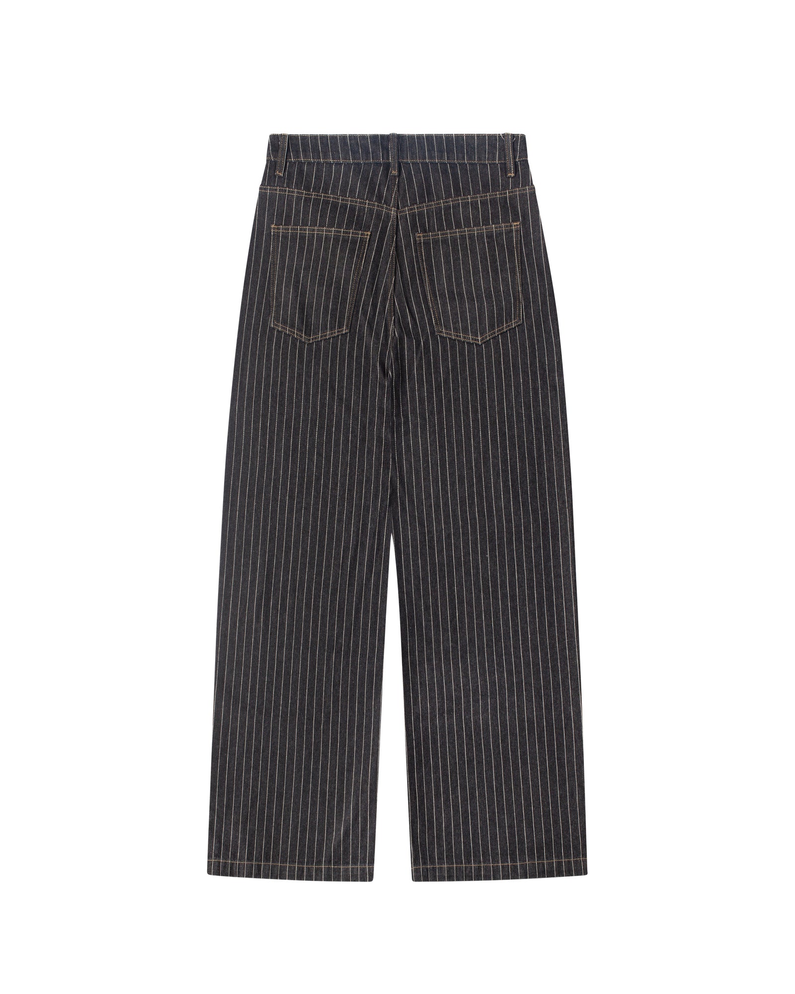 Black Pintstripe Denim