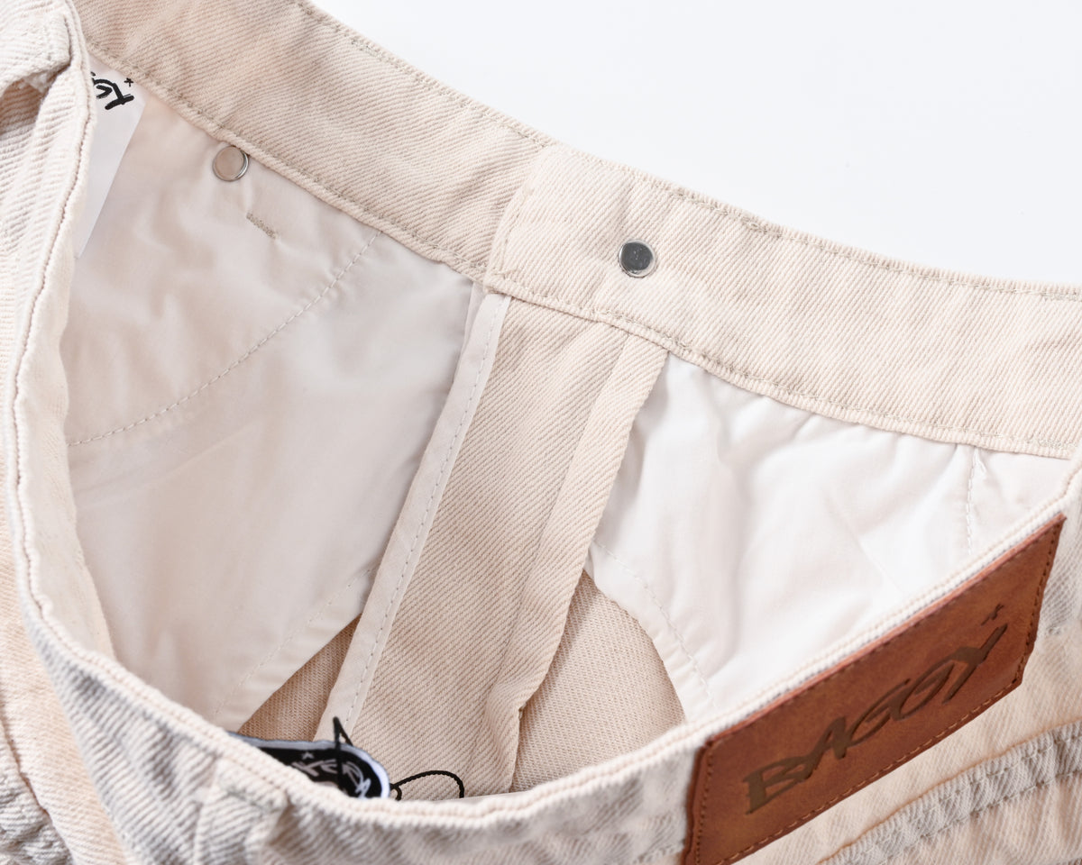 Sand Wide-Leg Denim