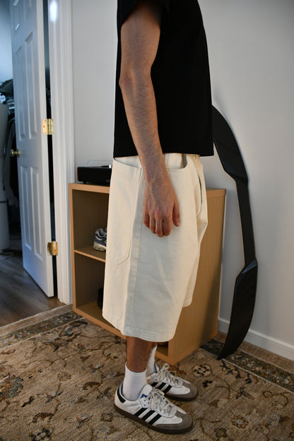 Beige Denim Jorts