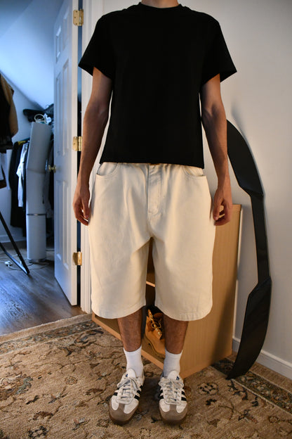 Beige Denim Jorts