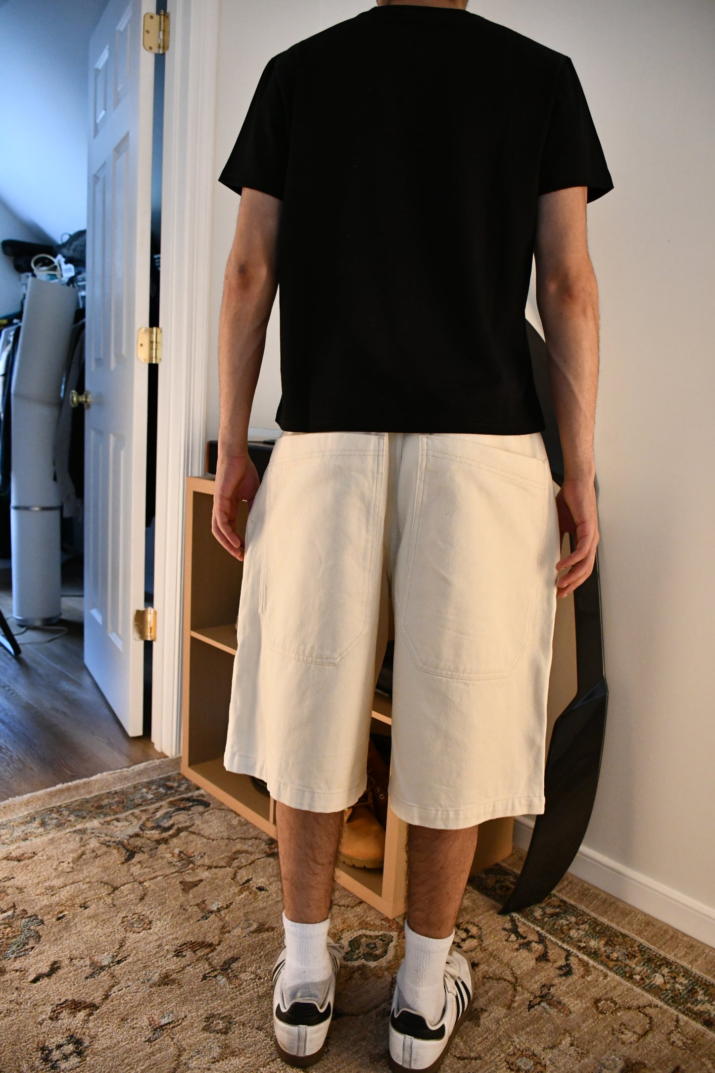Beige Denim Jorts