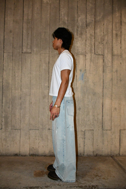Blue Paint Splatter Denim