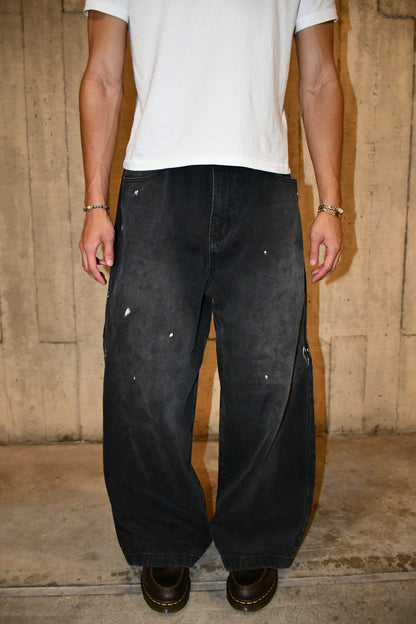 Black Paint Splatter Denim