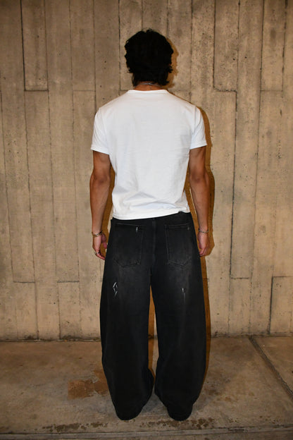 Black Paint Splatter Denim