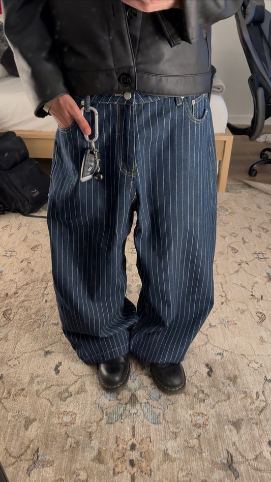 Blue Pintstripe Denim