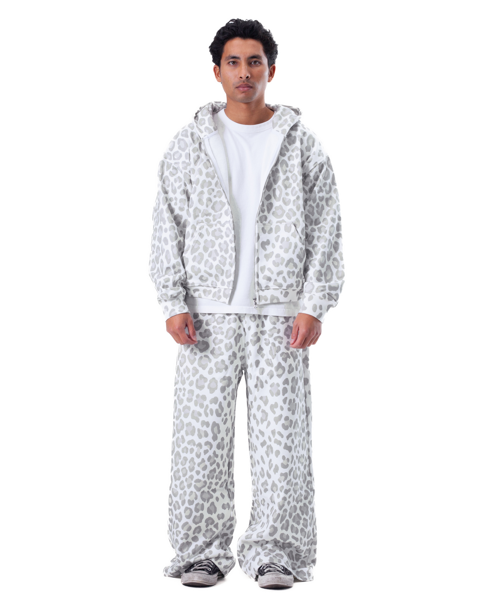 White Cheetah Sweats