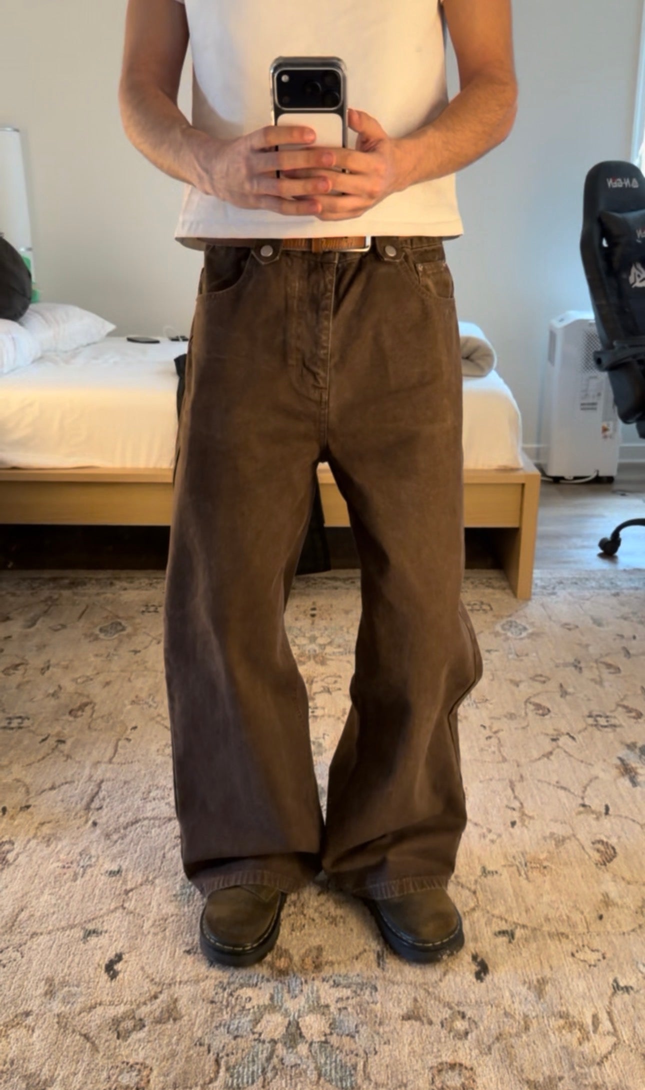 Dark Brown Bootcut Denim