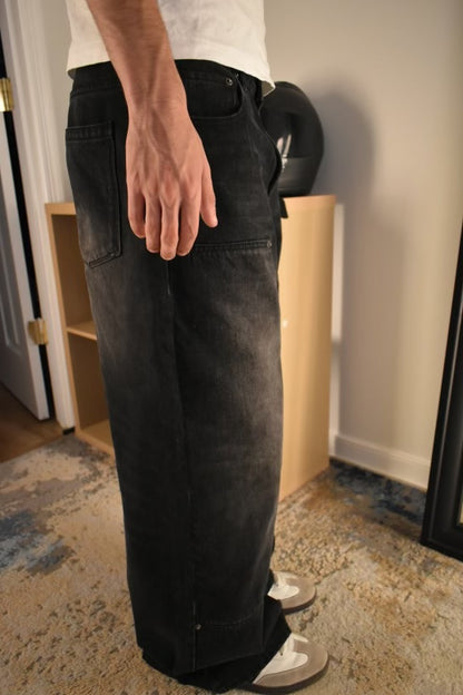 Black Double Knee Denim