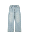 Blue Paint Splatter Denim