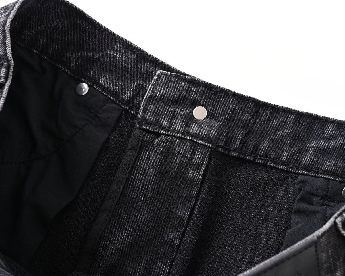 Archive Black Slub Bootcut Denim V2, waistband interior detail