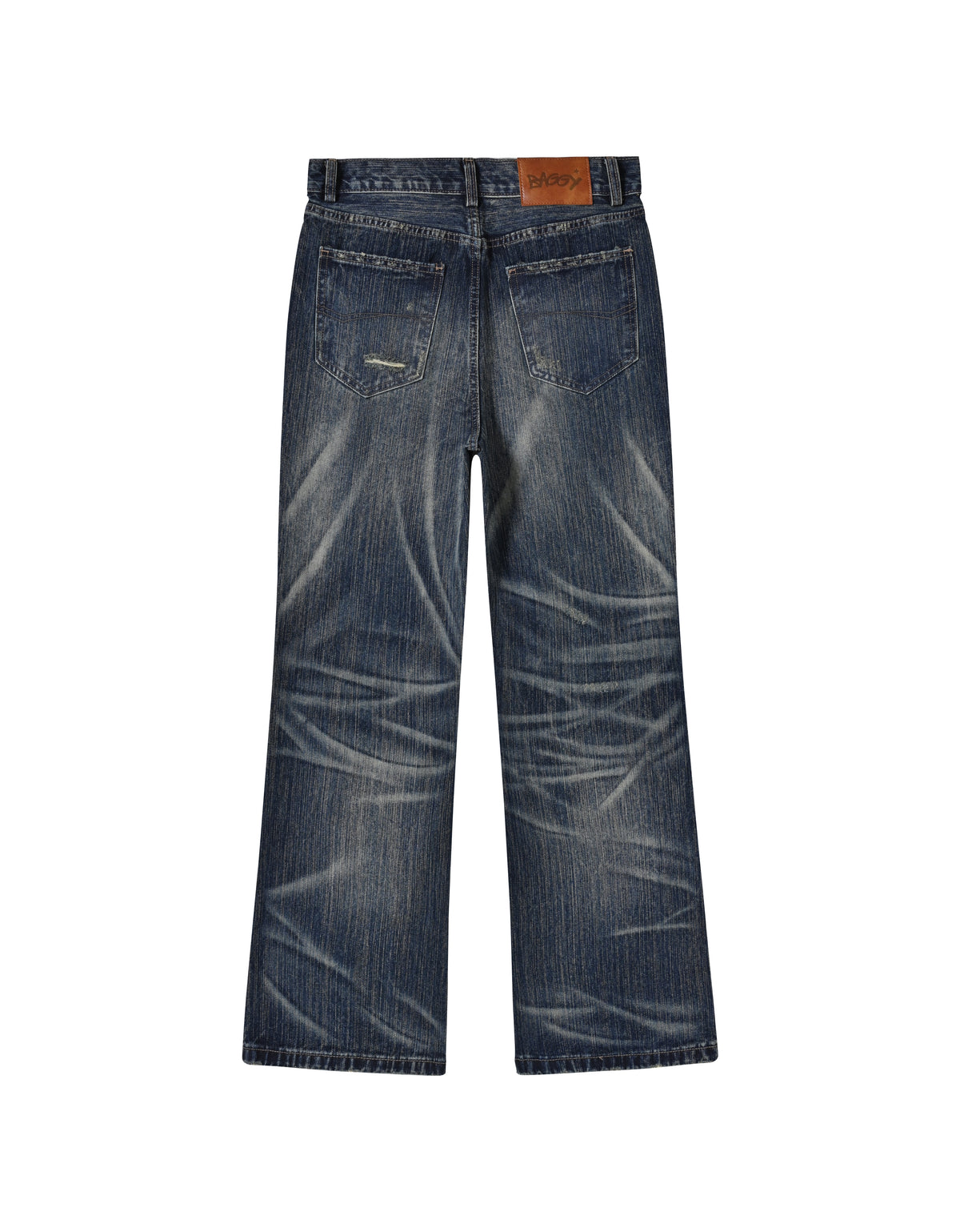 Archive Blue Slub Bootcut Denim V2, back layflat