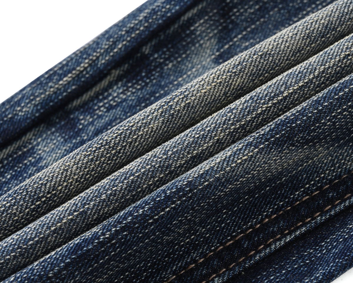 Archive Blue Slub Bootcut Denim V2, slub fabric detail