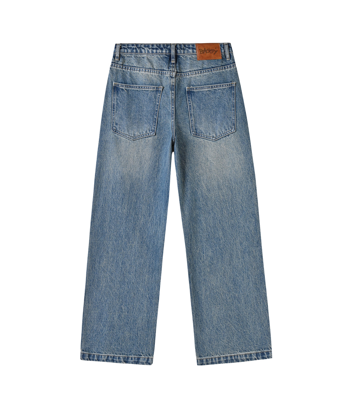 Blue Wide Leg Denim Washed product photo