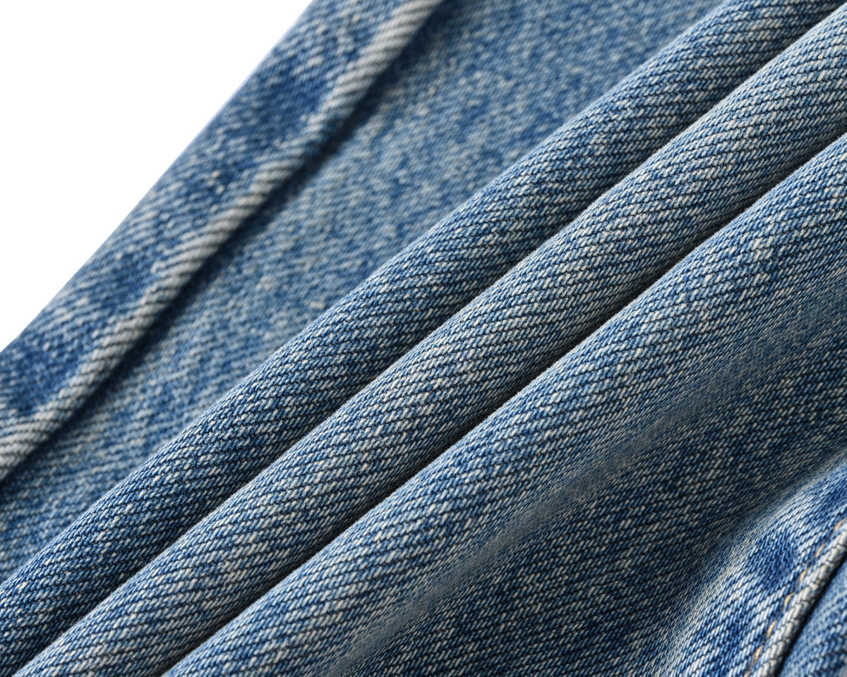 Blue Wide Leg Denim Washed product photo