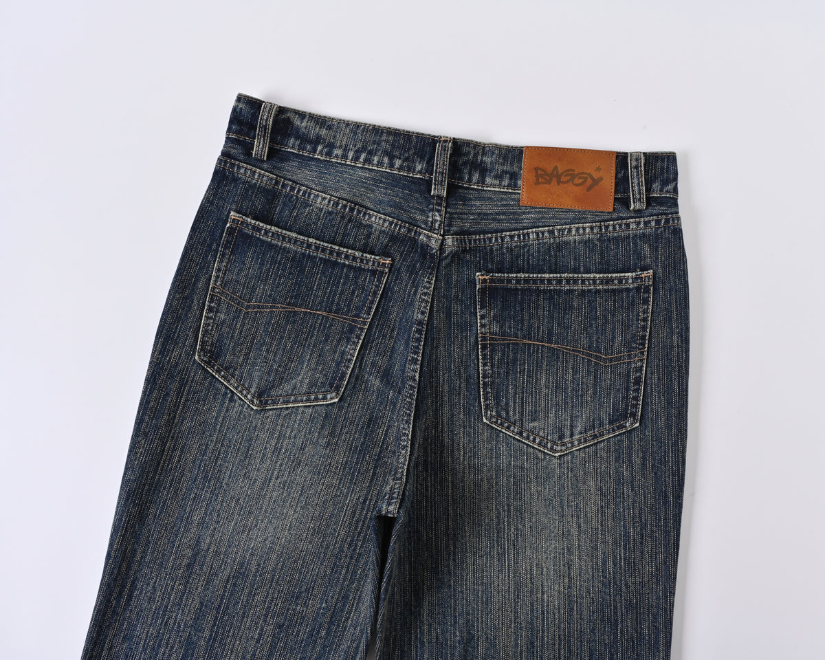 Imprint Blue Slub Bootcut Denim product photo