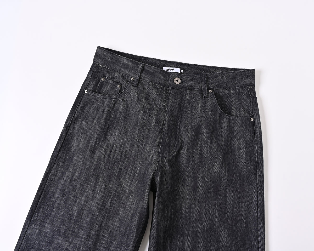 Black Wide Leg Selvedge 19OZ DSC_1116