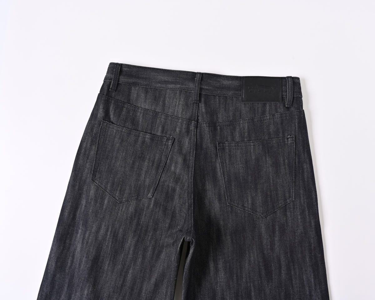 Black Wide Leg Selvedge 19OZ DSC_1117