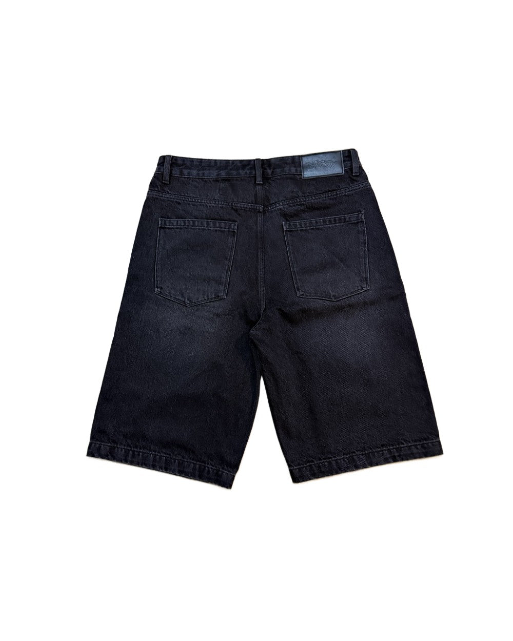 Black Double Knee Jorts