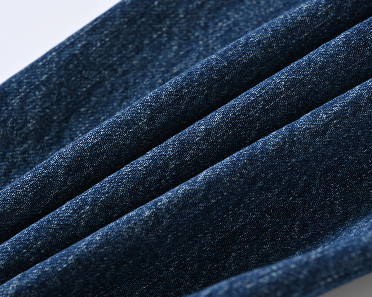 Blue Worn Bootcut Denim V1 fabric detail