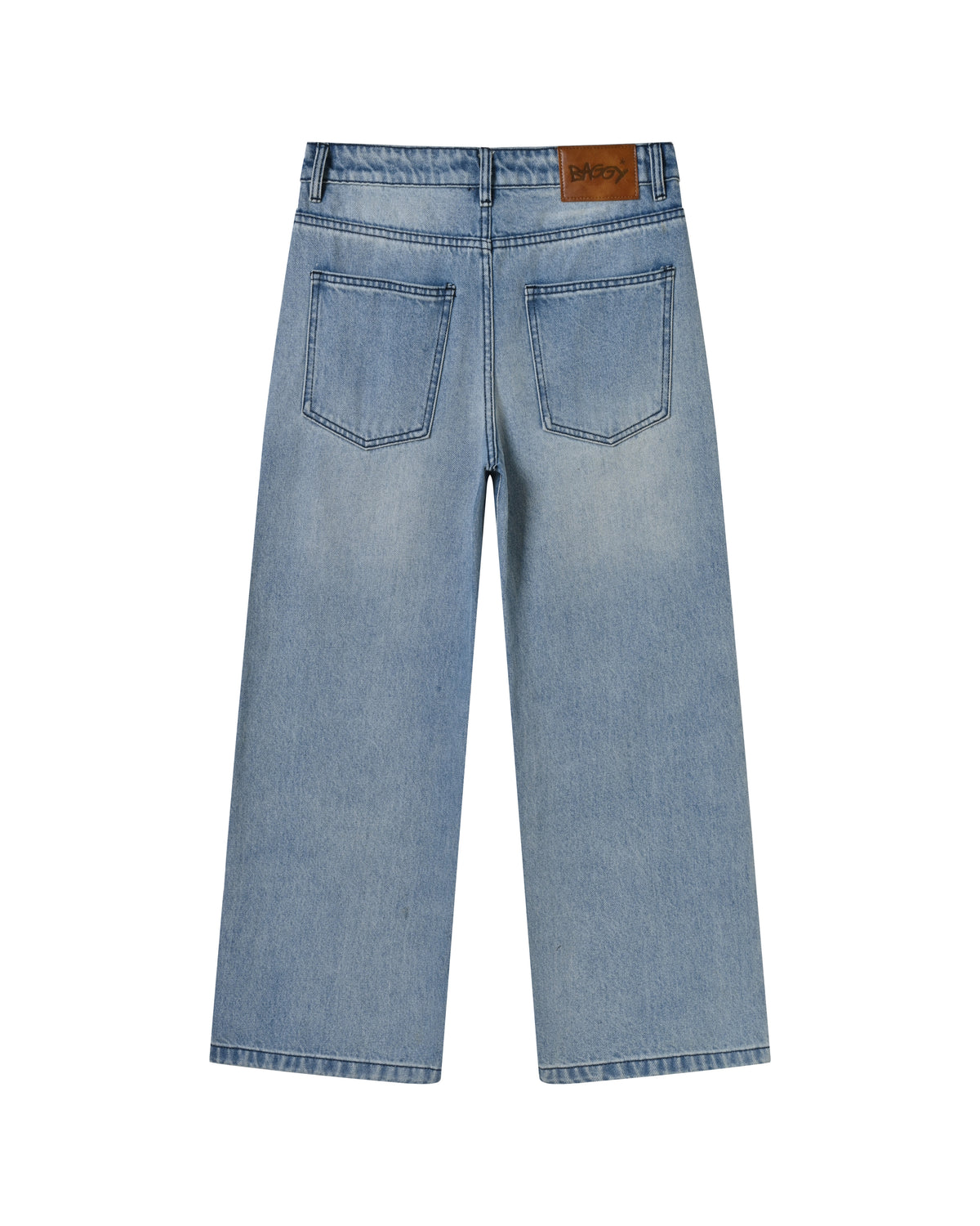 Light Blue Wide Leg Denim back layflat