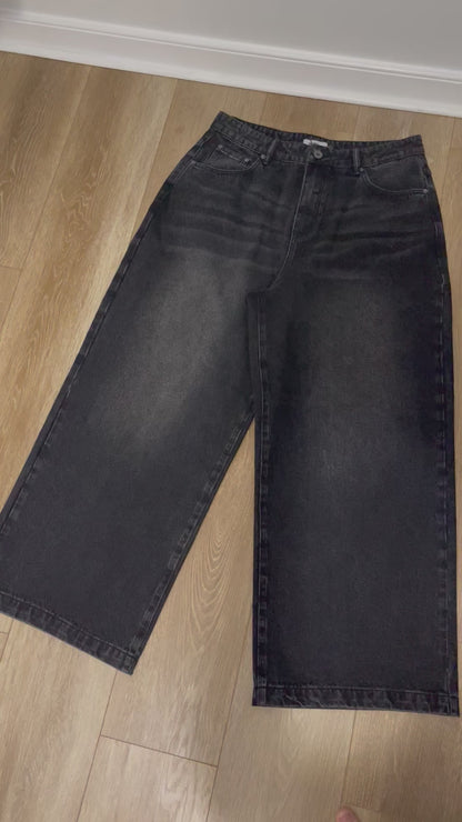 Washed Black Denim