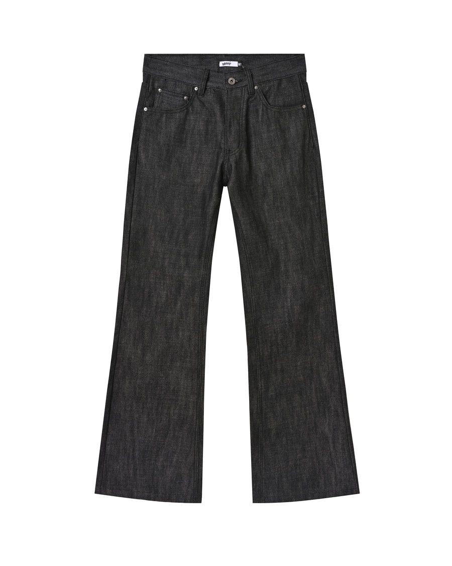Slim Bootcut Black Selvedge 19OZ front