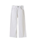 White Selvedge Bootcut Denim V1 front layflat